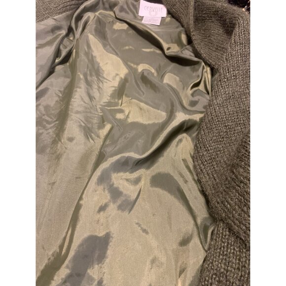 Cervelle L Mohair Floral Embroidered Knit Cardigan Jacket Double Breasted Winter - Picture 8 of 8